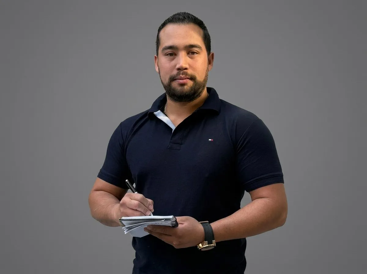 Asesor de Protecred tomando notas durante un diagnóstico